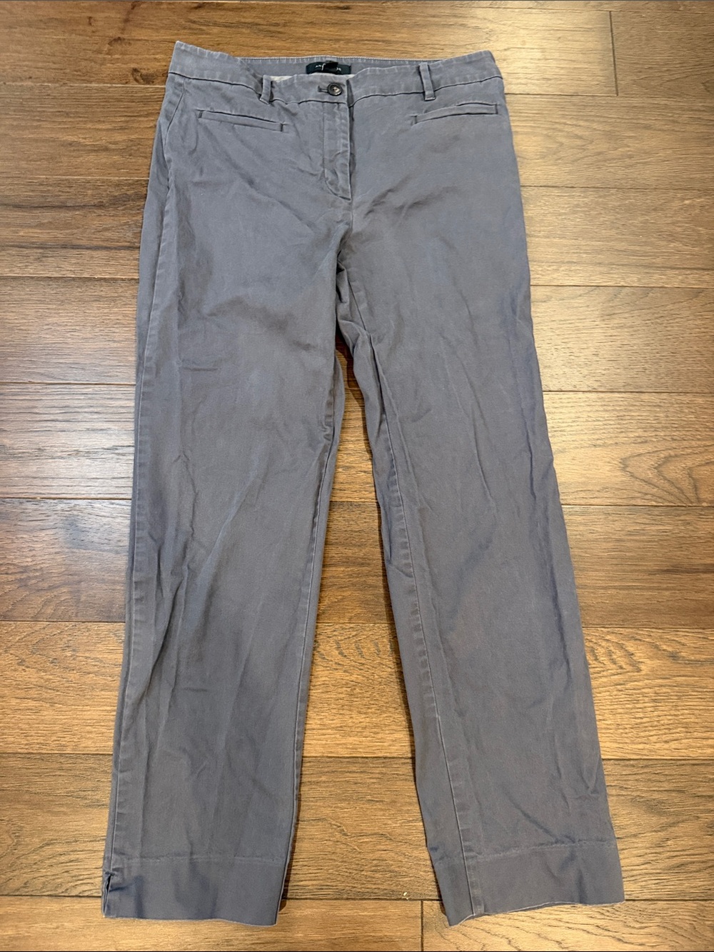 Ann Taylor Women’s Straight-Leg Chinos in Gray Size 6 Tall - C68-008